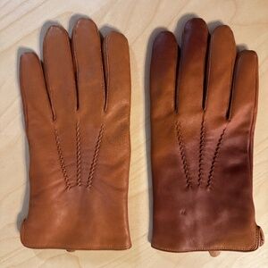 Men's Cashmere-Lined Sheepskin Gloves Size L